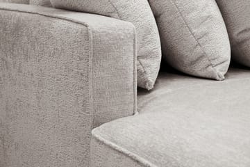 Rossita 5-sits Högervänd U-formad Djup Soffa med Divan och Schäslong i Chenille - Grå / Brun - Möbler - Soffa - U-soffa