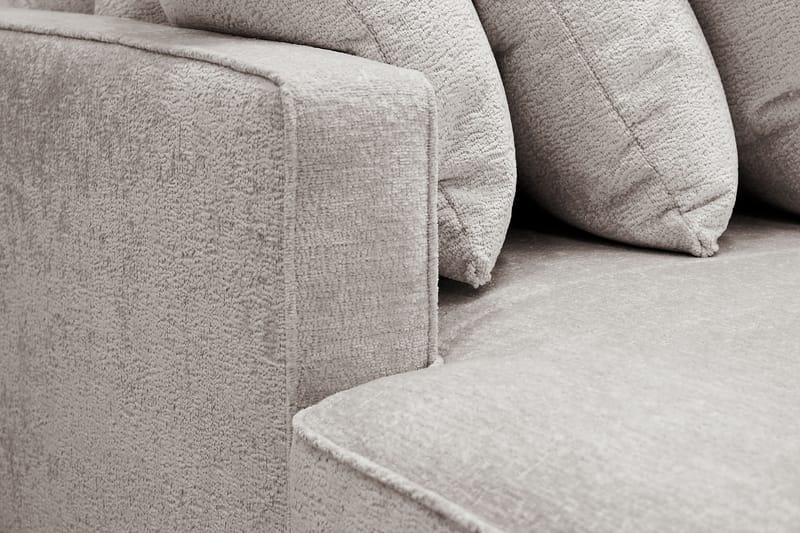 Rossita 5-sits Högervänd U-formad Djup Soffa med Divan och Schäslong i Chenille - Grå / Brun - Möbler - Soffa - U-soffa