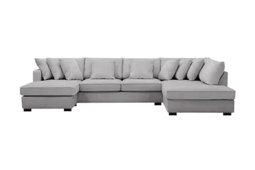Rossita 5-sits Högervänd U-formad Djup Soffa med Divan och Schäslong i Chenille