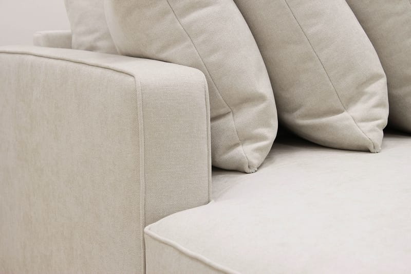 Rossita 5-sits Högervänd U-formad Djup Soffa med Divan och Schäslong i Tyg - Beige - Möbler - Soffa - U-soffa
