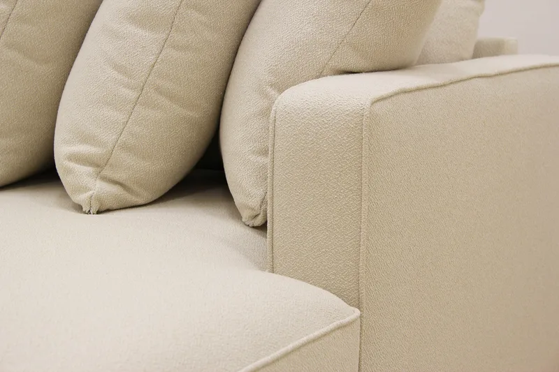 Rossita 5-sits Vänstervänd U-formad Djup Soffa med Divan och Schäslong i Bouclé - Beige - Möbler - Soffa - U-soffa