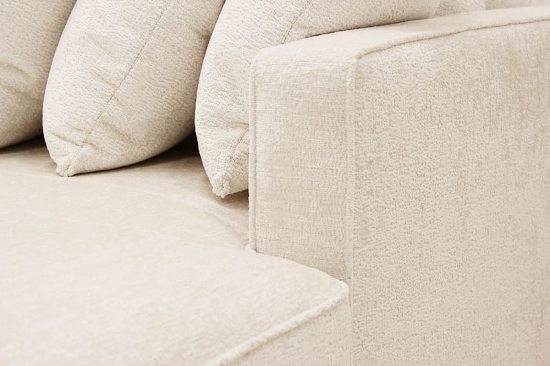 Rossita 5-sits Vänstervänd U-formad Djup Soffa med Divan och Schäslong i Chenille - Beige - Möbler - Soffa - U-soffa