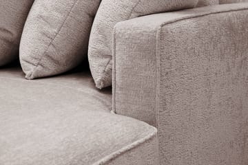 Rossita 5-sits Vänstervänd U-formad Djup Soffa med Divan och Schäslong i Chenille - Grå / Brun - Möbler - Soffa - U-soffa