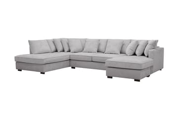 Rossita 5-sits Vänstervänd U-formad Djup Soffa med Divan och Schäslong i Chenille - Grå - Möbler - Soffa - U-soffa