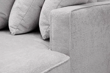 Rossita 5-sits Vänstervänd U-formad Djup Soffa med Divan och Schäslong i Chenille - Grå - Möbler - Soffa - U-soffa