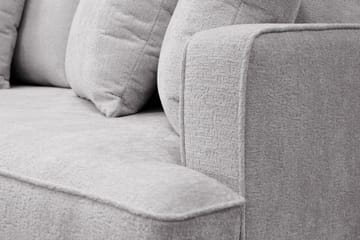 Rossita Djup 4-sits L soffa i chenille med Schäslong Vänster - Ljus Grå - Möbler - Soffa - Divansoffa & schäslongsoffa - 4 sits soffa med divan