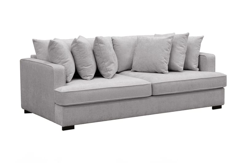 Rossita Djup 4-sits soffa i chenille - Ljus Grå - Möbler - Soffa - 4 sits soffa