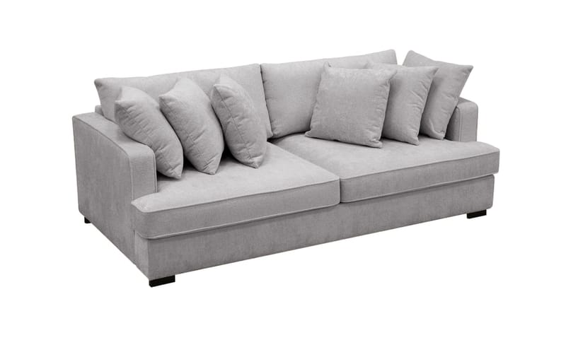 Rossita Djup 4-sits soffa i chenille - Ljus Grå - Möbler - Soffa - 4 sits soffa