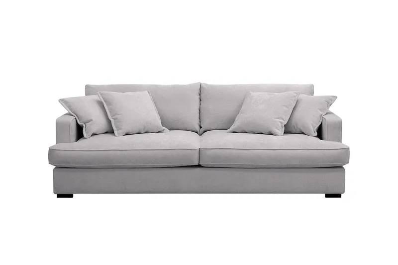Rossita Lyx 2,5-sits Extra djup Soffa i Chenille - Trenza 03, Grå Chenille - Möbler - Soffa - 3 sits soffa