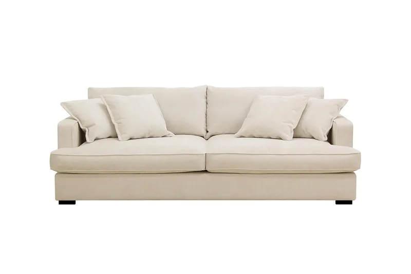Rossita Lyx 2,5-sits Extra djup Soffa i Chenille - Trenza 06, Beige Chenille - Möbler - Soffa - 3 sits soffa