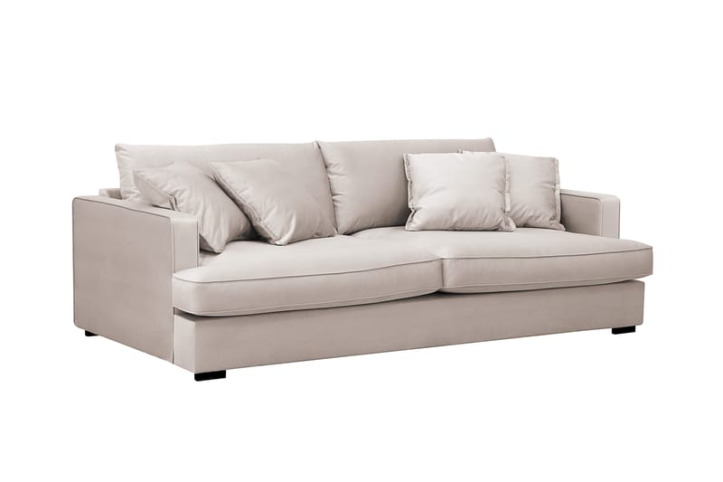 Rossita Lyx 2,5-sits Extra djup Soffa i Sammet - Beige - Möbler - Soffa - Sammetssoffa
