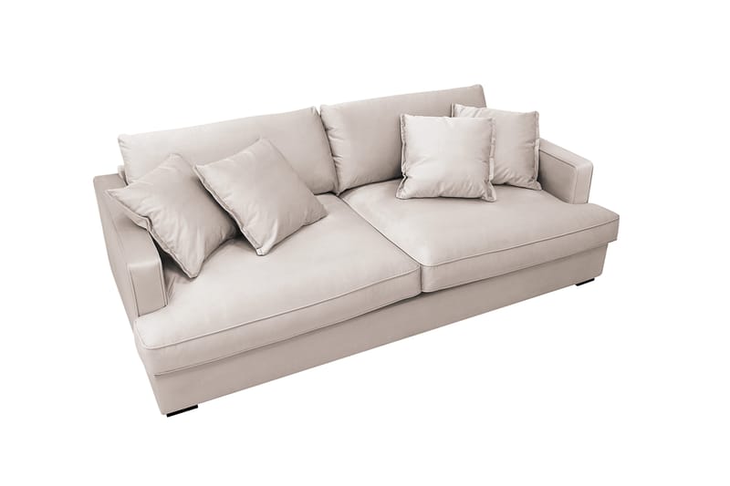 Rossita Lyx 2,5-sits Extra djup Soffa i Sammet - Beige - Möbler - Soffa - Sammetssoffa