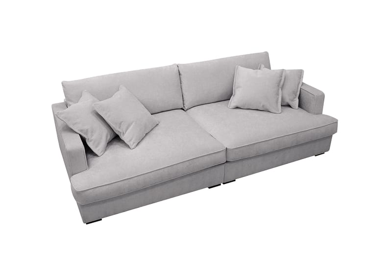 Rossita Lyx 3-sits Extra djup Soffa i Chenille - Grå - Möbler - Soffa - 3 sits soffa