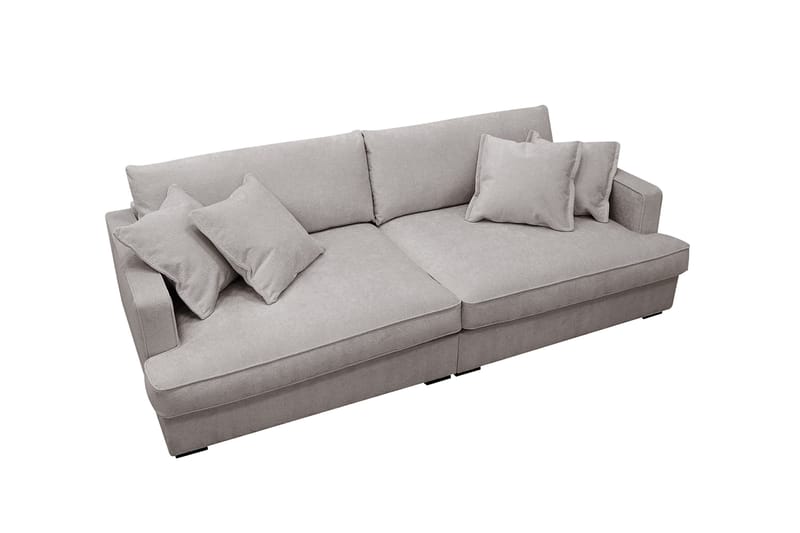 Rossita Lyx 3-sits Extra djup Soffa i Chenille - Grå/Brun - Möbler - Soffa - 3 sits soffa