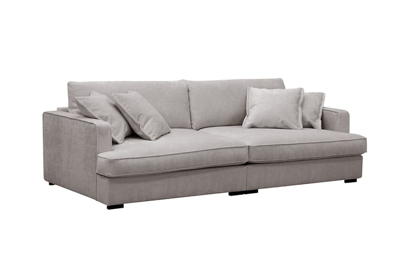 Rossita Lyx 3-sits Extra djup Soffa i Chenille - Grå/Brun - Möbler - Soffa - 3 sits soffa