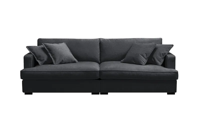 Rossita Lyx 3-sits Extra djup Soffa i Chenille, Svart