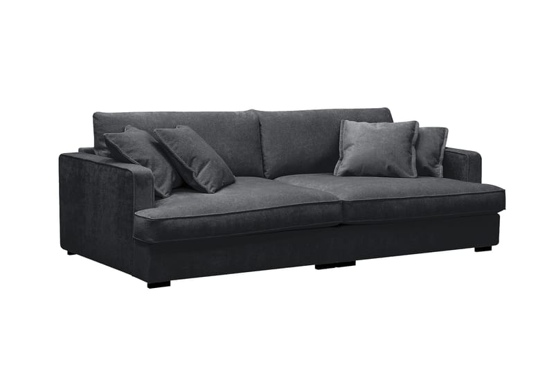 Rossita Lyx 3-sits Extra djup Soffa i Chenille - Svart - Möbler - Soffa - 3 sits soffa