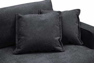 Rossita Lyx 3-sits Extra djup Soffa i Chenille - Trenza 01, Svart Chenille - Möbler - Soffa - 3 sits soffa