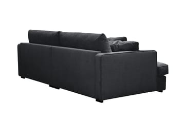 Rossita Lyx 3-sits Extra djup Soffa i Chenille - Trenza 01, Svart Chenille - Möbler - Soffa - 3 sits soffa