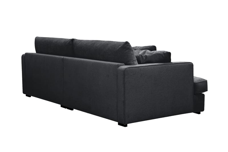 Rossita Lyx 3-sits Extra djup Soffa i Chenille - Trenza 01, Svart Chenille - Möbler - Soffa - 3 sits soffa