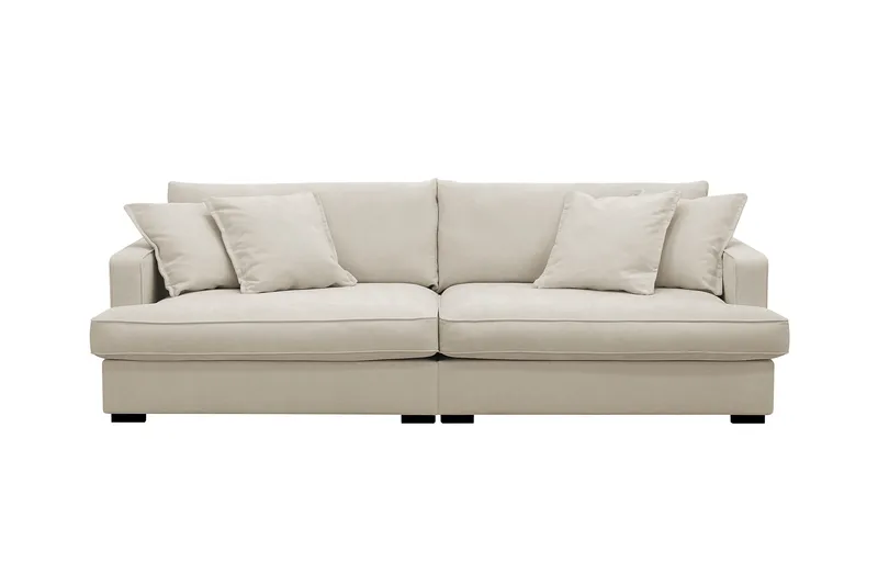 Rossita Lyx 3-sits Extra djup Soffa i Tyg, Beige