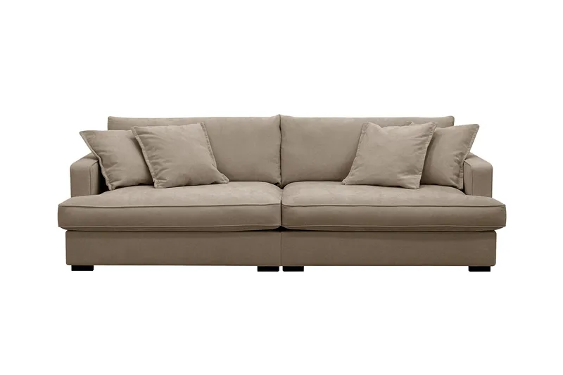 Rossita Lyx 3-sits Extra djup Soffa i Tyg, Brun