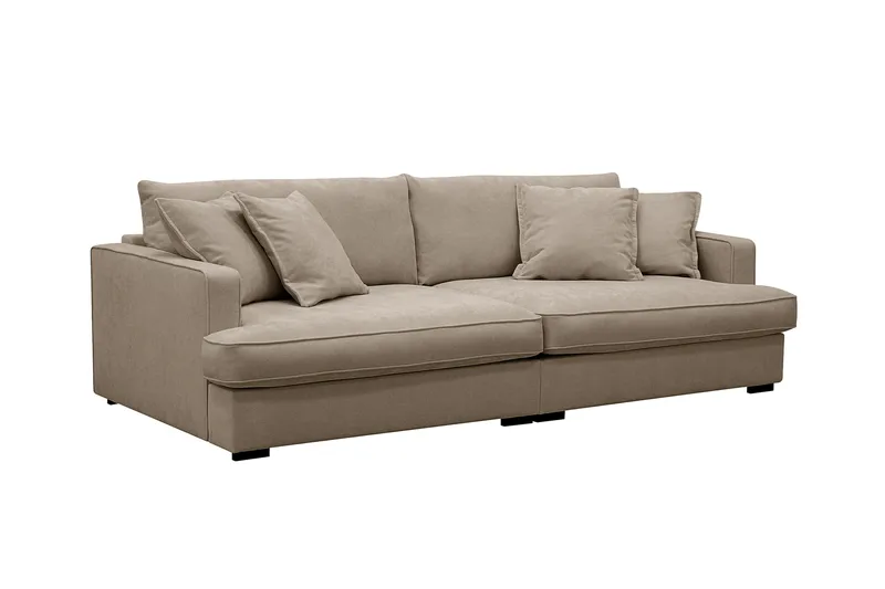 Rossita Lyx 3-sits Extra djup Soffa i Tyg - Brun - Möbler - Soffa - 3 sits soffa