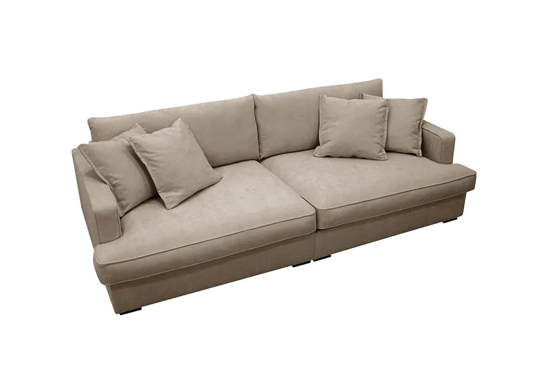 Rossita Lyx 3-sits Extra djup Soffa i Tyg - Brun - Möbler - Soffa - 3 sits soffa