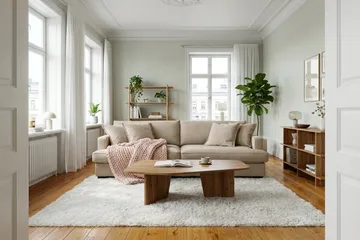Rossita Lyx 3-sits Extra djup Soffa i Tyg - Ljusbrun - Möbler - Soffa - 3 sits soffa