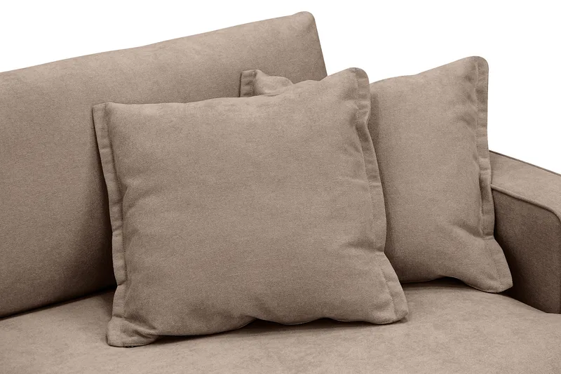 Rossita Lyx 3-sits Extra djup Soffa i Tyg - Mörkbrun - Möbler - Soffa - 3 sits soffa