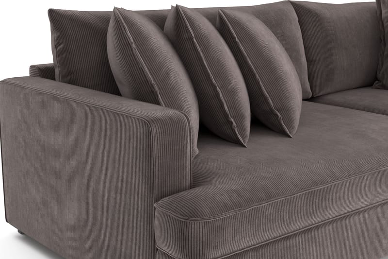 Rossita Lyx 4-sits Extra djup Manchestersoffa - Mörkgrå Manchester - Möbler - Soffa - Sammetssoffa