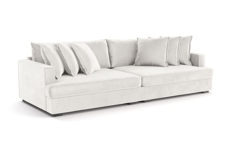 Rossita Lyx 4-sits Extra djup Manchestersoffa - Offwhite Manchester - Möbler - Soffa - Sammetssoffa