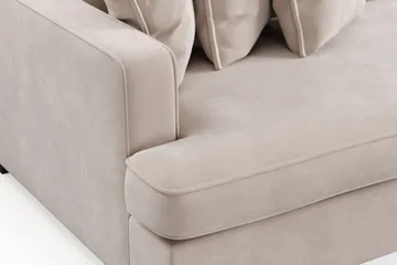 Rossita Lyx 4-sits Extra djup Sammetsoffa - Beige - Möbler - Soffa - Sammetssoffa