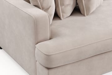 Rossita Lyx 4-sits Extra djup Sammetsoffa - Beige - Möbler - Soffa - Sammetssoffa