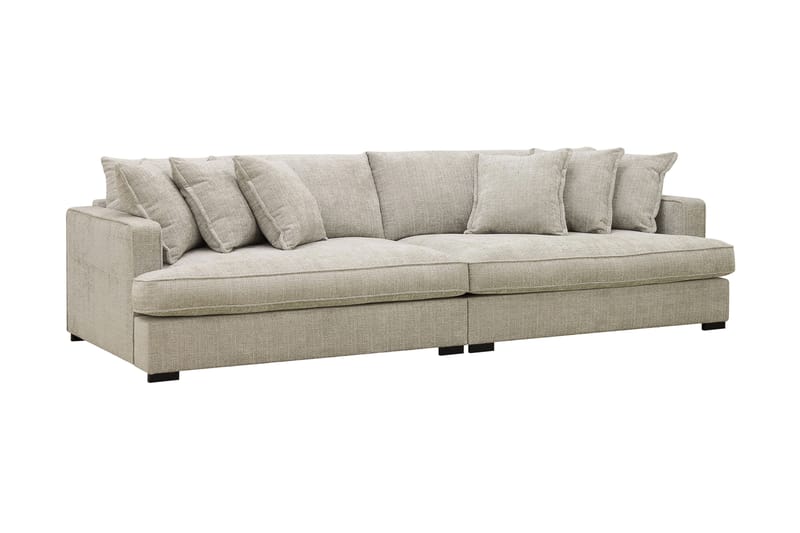 Rossita Lyx 4-sits Extra djup Soffa i Chenille - Grå / Beige - Möbler - Soffa - 4 sits soffa