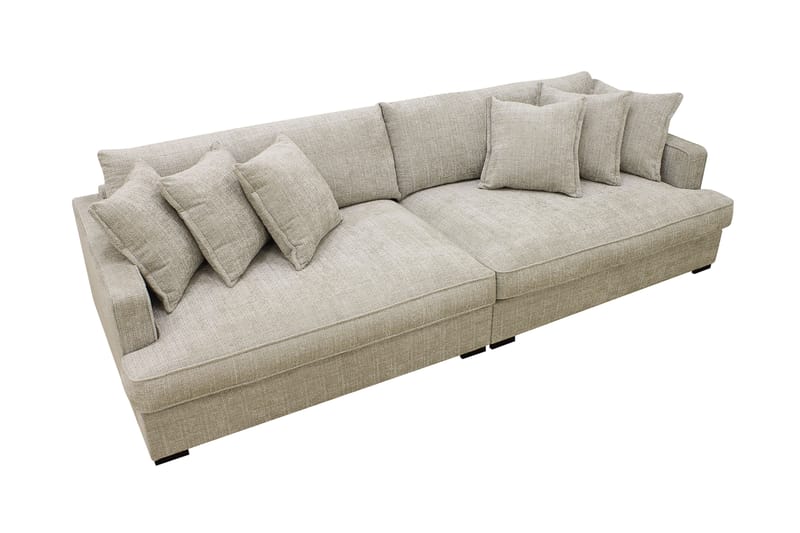Rossita Lyx 4-sits Extra djup Soffa i Chenille - Grå / Beige - Möbler - Soffa - 4 sits soffa