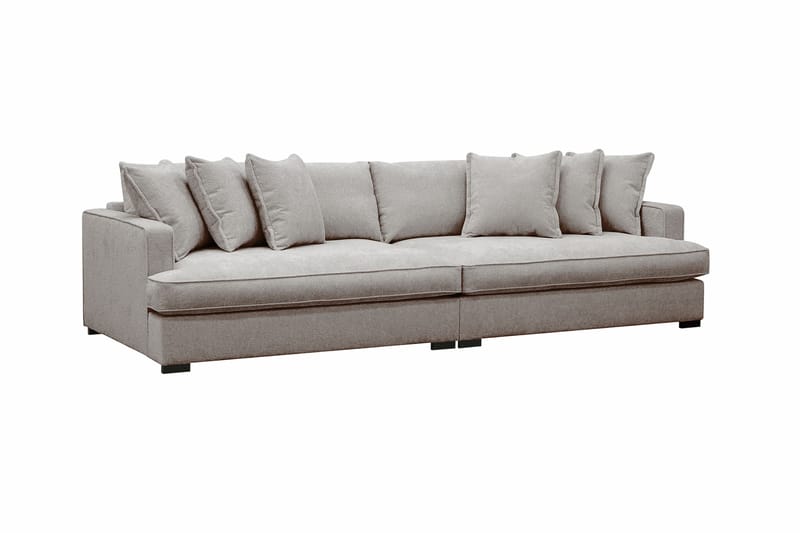 Rossita Lyx 4-sits Extra djup Soffa i Chenille - Grå / Brun - Möbler - Soffa - 4 sits soffa