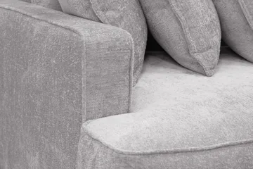 Rossita Lyx 4-sits Extra djup Soffa i Chenille - Grå - Möbler - Soffa - 4 sits soffa