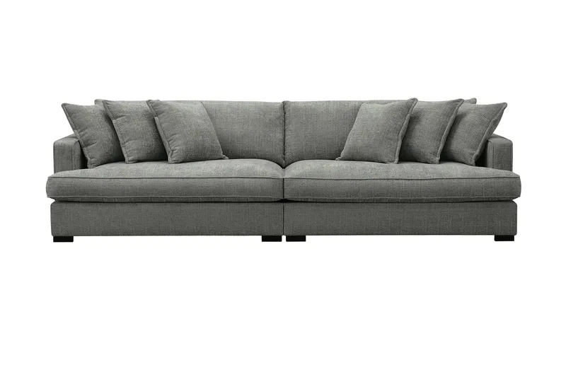 Rossita Lyx 4-sits Extra djup Soffa i Chenille - Grå - Möbler - Soffa - 4 sits soffa