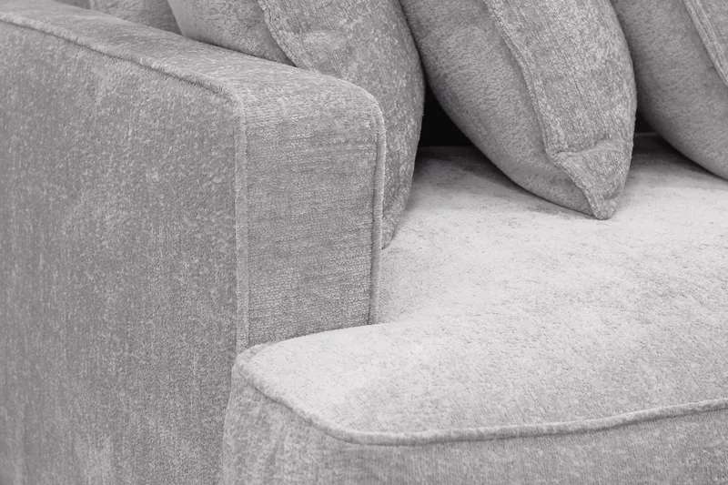Rossita Lyx 4-sits Extra djup Soffa i Chenille - Grå - Möbler - Soffa - 4 sits soffa