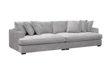 Rossita Lyx 4-sits Extra djup Soffa i Chenille - Grå - Möbler - Soffa - 4 sits soffa