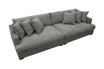 Rossita Lyx 4-sits Extra djup Soffa i Chenille - Grå - Möbler - Soffa - 4 sits soffa