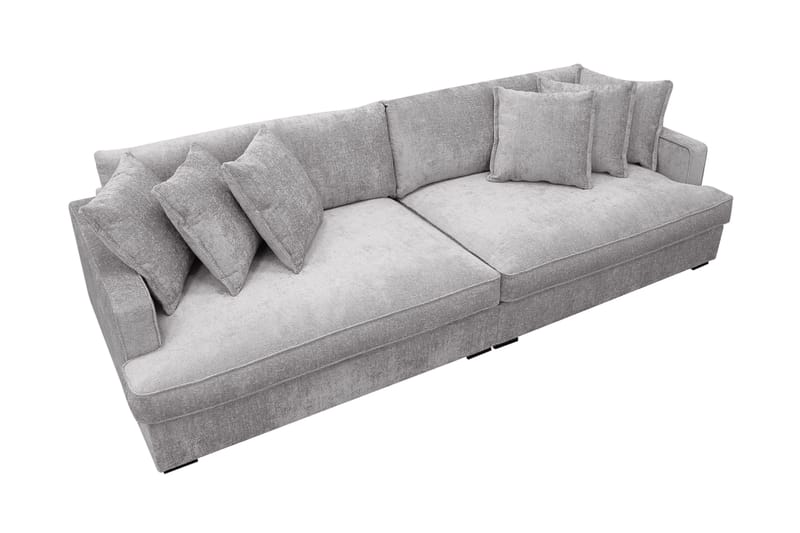 Rossita Lyx 4-sits Extra djup Soffa i Chenille - Grå - Möbler - Soffa - 4 sits soffa