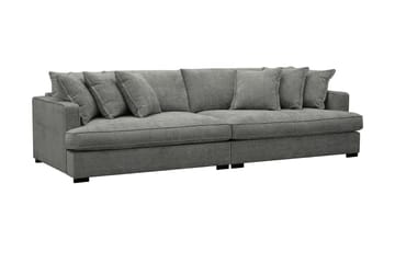 Rossita Lyx 4-sits Extra djup Soffa i Chenille - Grå - Möbler - Soffa - 4 sits soffa