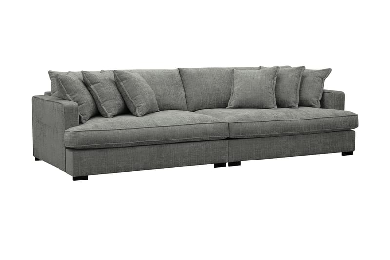 Rossita Lyx 4-sits Extra djup Soffa i Chenille - Grå - Möbler - Soffa - 4 sits soffa