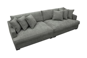 Rossita Lyx 4-sits Extra djup Soffa i Chenille - Grå - Möbler - Soffa - 4 sits soffa