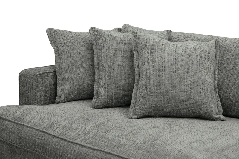 Rossita Lyx 4-sits Extra djup Soffa i Chenille - Grå - Möbler - Soffa - 4 sits soffa