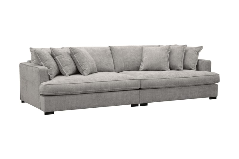 Rossita Lyx 4-sits Extra djup Soffa i Chenille - Ljusgrå - Möbler - Soffa - 4 sits soffa