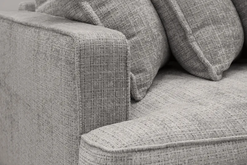 Rossita Lyx 4-sits Extra djup Soffa i Chenille - Ljusgrå - Möbler - Soffa - 4 sits soffa