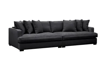 Rossita Lyx 4-sits Extra djup Soffa i Chenille - Trenza 01, Svart Chenille - Möbler - Soffa - 4 sits soffa